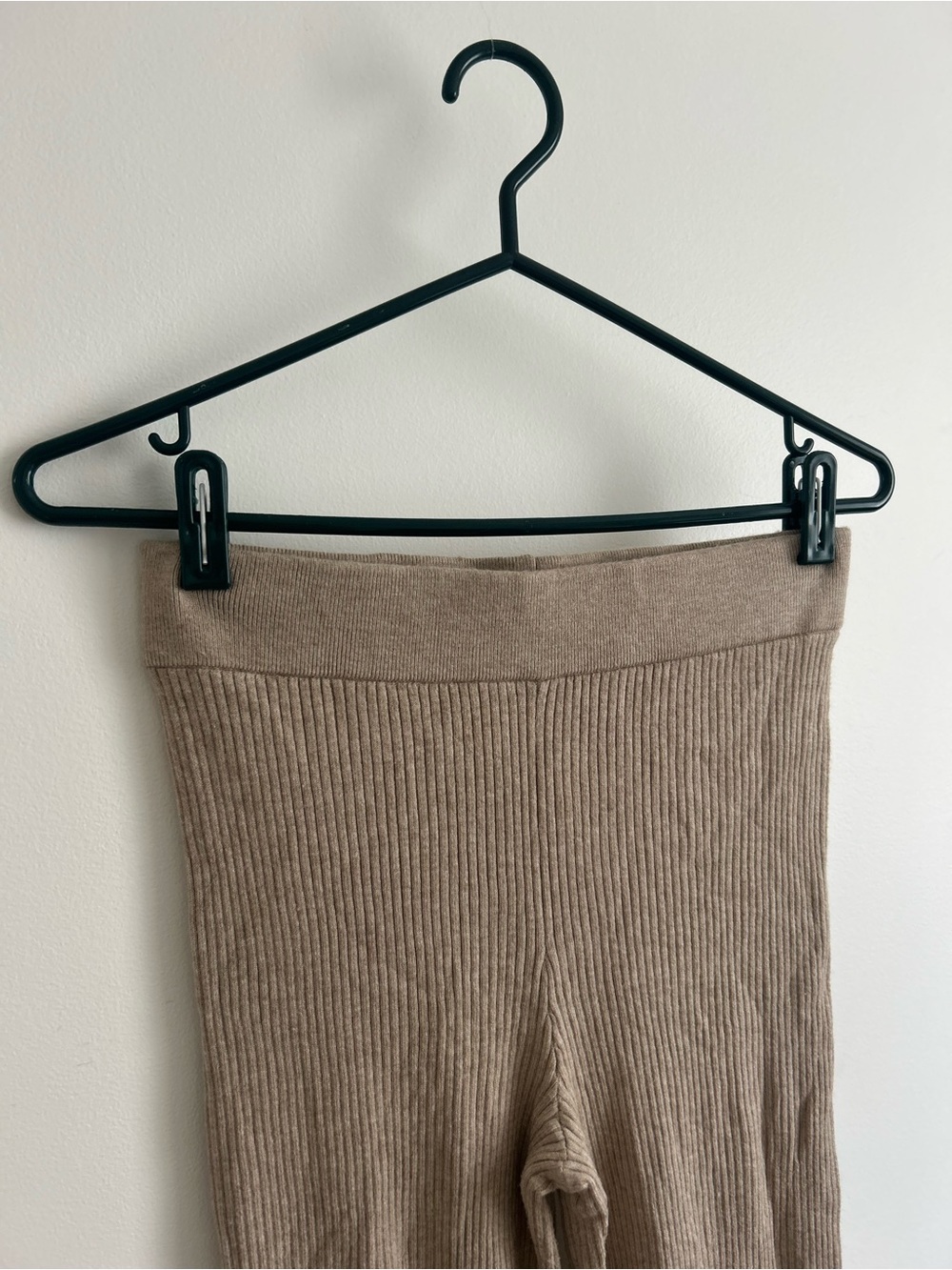 Garage Ribbed Leggings - Taupe Brown